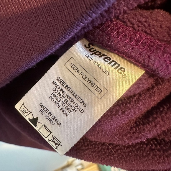 Supreme VINTAGE Fleece Pullover Zip Hood - Picture 7 of 9